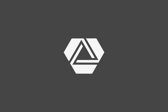 Illustration vector graphic of minimalist modern geometric triangle. Good for logo