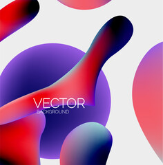 Vector abstract glowing shapes background