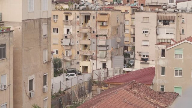 Calm Day In Tirana Downtown, City Center Building need Renovation