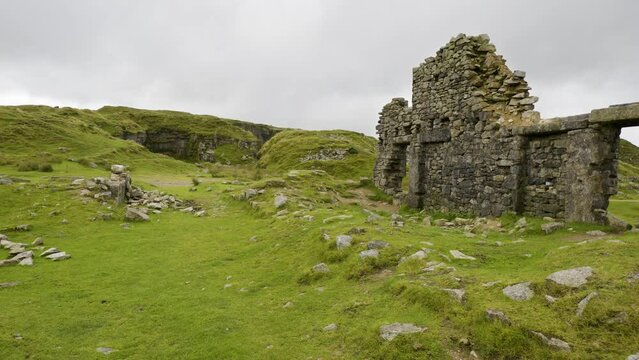 Ruins Of Stone House Near Dartmoor Granite Quarry