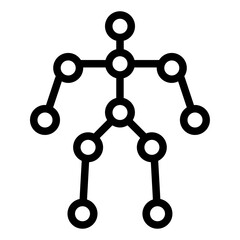 Motion Tracking black outline icon