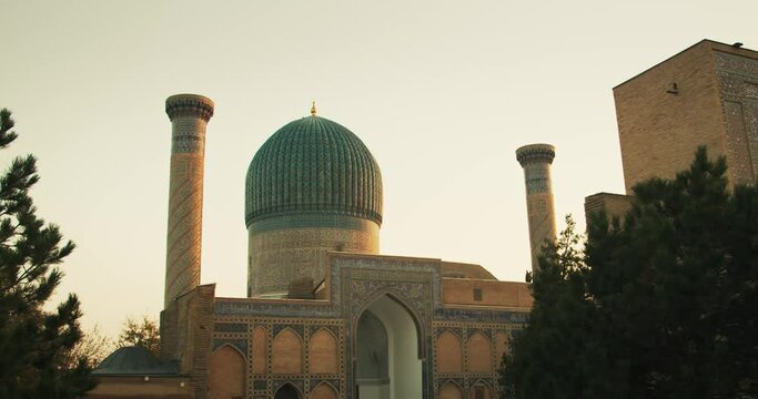 Samarkand, Amir Temur (Tamerlane) Mausoleum Uzbekistan built in 1404, video 45 of 46