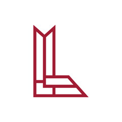 Monogram L design vector logo. Monogram initial letter mark L logo design. Monogram design vector logo. Monogram initial letter mark L logo design. Simple L monogram