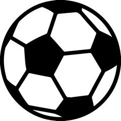BALON PELOTA FUTBOL SOCCER SILUETA VECTOR © Patricio