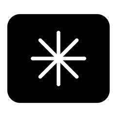 Asterisk numerical icon 