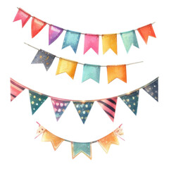 Obraz premium triangular flag party in a painted style