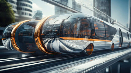 Futuristic transportation systems with magnetic levitation
