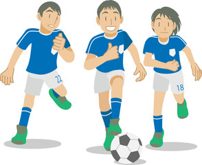 サッカーを楽しむ子供達