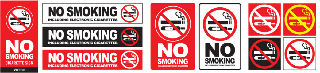 No smoking cigarette sign vector - obrazy, fototapety, plakaty