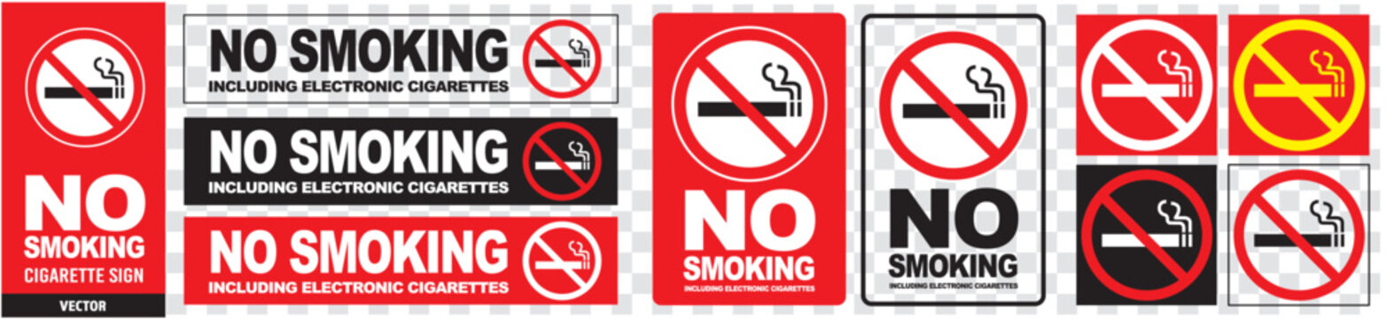 Naklejki No smoking cigarette sign vector