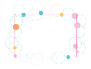 circle modern in line frame