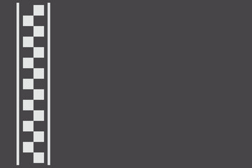 Linear race track with start line. Car or karting road racing background. top view.	