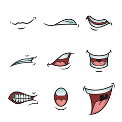 Different expressions lips in vector art
