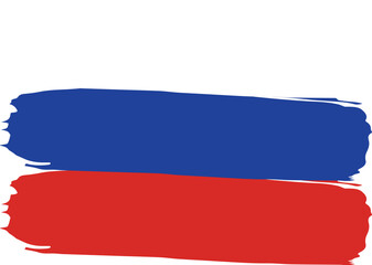 Russia Flag Vector Aesthetic Paint Spill