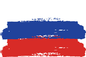 Russia Flag Vector Aesthetic Paint Scratches