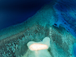 Dodola Island, one of the most beautiful places to go in Morotai, one of the island on North Maluku, Indonesia. Dodola island is divided into 2 island and it will connected the the sea tide is low . 