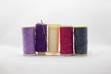 Five colors of threads