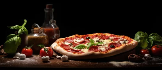 Foto op Plexiglas High quality images of premium pizza from a pizzeria © Vusal