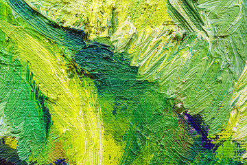 Colorful abstract oil painting art background. Texture of canvas and oil.
