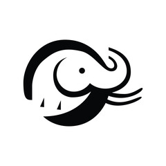 Initial Elephant Flame Logo Design Template