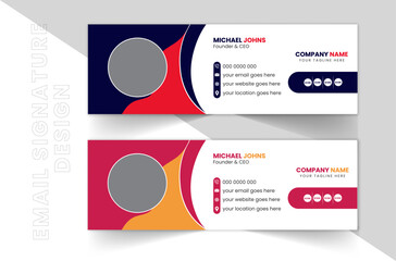 Creative And Minimal Email Signature design , Identity Design and vector Illustration.