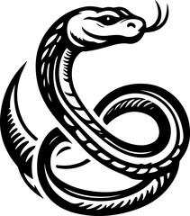 Naklejka premium Dragon sketch art, snake, logo design, tattoo