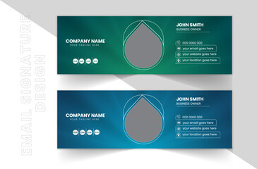 Colorful email Signatures Template for Business and Personal use , Creative Design And corporate identity.