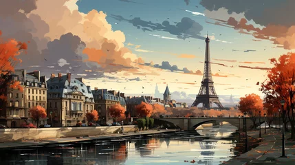 Foto op Canvas Paris Tourism Background © avivmuzi