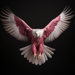 pink flaming flamingo galah bald eagle with wings