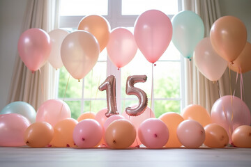 Quinceañera (Quinceanera) 15th anniversary celebration banner