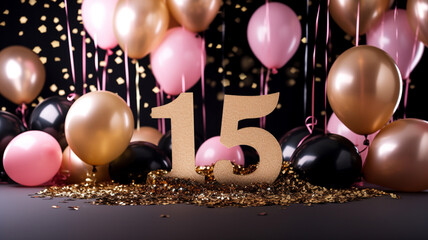 Quinceañera (Quinceanera) 15th anniversary celebration banner