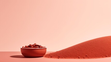 Spicy minimalistic desert. Generated AI