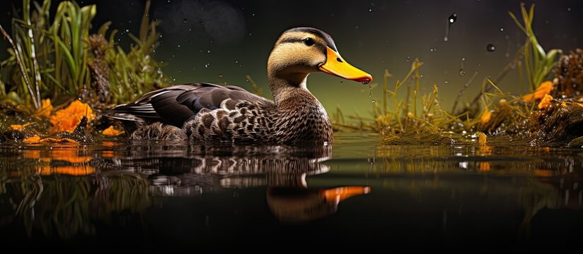 Dabbling in the water