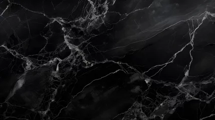 Foto op Plexiglas black marble background. black Portoro marble wallpaper and counter tops. black marble floor and wall tile. black travertino marble texture. generative AI. © mhebub
