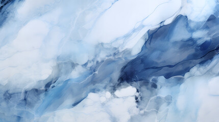 blue and white marble texture. generative AI.
