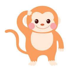 Fototapeta premium Adorable and lively monkey