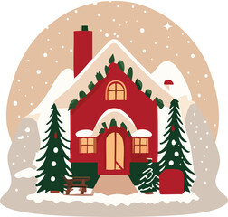 Fototapeta premium Christmas Cottage 