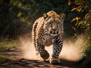 Obraz premium A portrait of a leopard