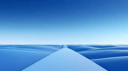 Three blue roads on blue background abstract poster web page PPT background, digital technology background