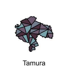 Map City of Tamura design, High detailed vector map - Japan Vector Design Template, suitable for your company