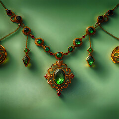 This stunning emerald necklace embodies the essence of earth's magnificence