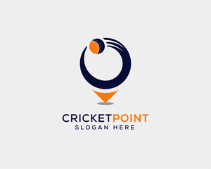 Circle Point Logo Design Vector Template. Location Pin Logo Design Concept