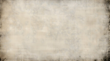 Grunge empty fabric background frame with vignette border. Dirty distressed black and white vintage 8k 16-9 weathered faded old linen, burlap or canvas texture. Retro transparent overl. generative AI. - obrazy, fototapety, plakaty