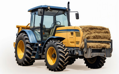 Obraz premium Hay Baler isolated on white background , Farming machinery