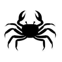 Crab silhouette vector. Crab silhouette can be used as icon, symbol or sign. Crab icon vector for design of ocean, undersea or marine