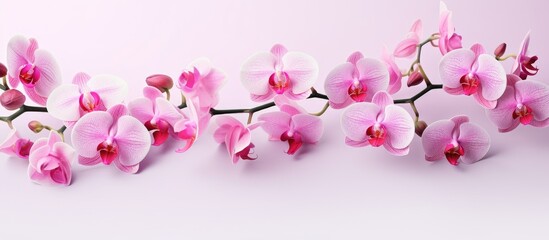 Stunning pink orchid blossoms