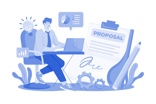 Proposal Writer crafting persuasive proposals.