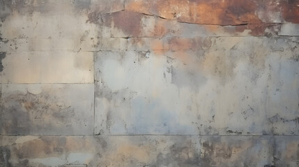 Old brown gray rusty vintage worn shabby patchwork concrete cement texture marble texture. generative AI.