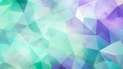 Fototapeta premium Vibrant Geometric Mosaic Mint Green and Lilac Abstract Pattern