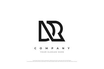 Initial Letter DR Monogram Logo Design Vector